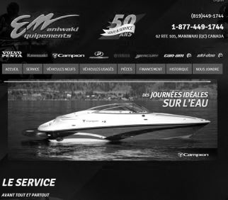 Image du site web avec programmation des Équipements Maniwaki  (Outaouais)