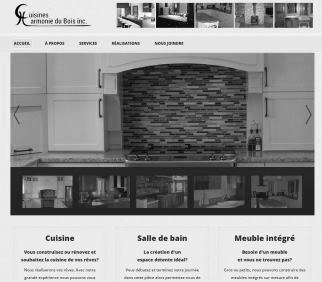 Image du site de base des Cuisines Harmonie du Bois Maniwaki(Outaouais)